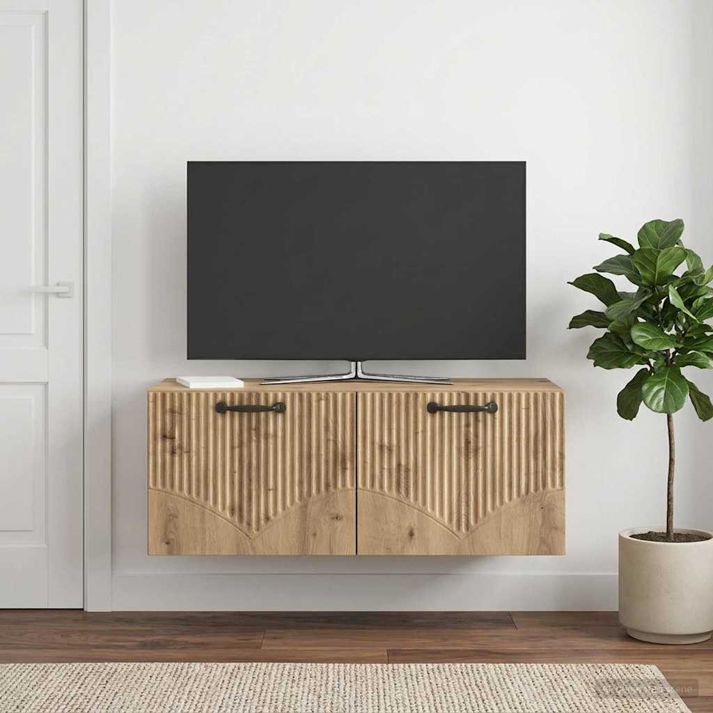 Wall-Mounted TV Cabinet 78.5 x 31 x 30 cm Artisan Oak