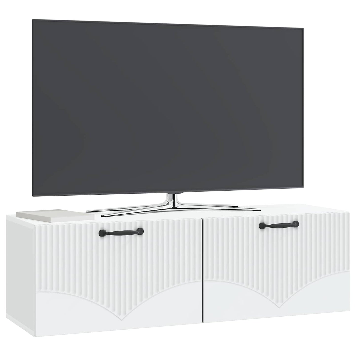 Wall-Mounted TV Cabinet White 98 x 31 x 30 cm Engineered Wood