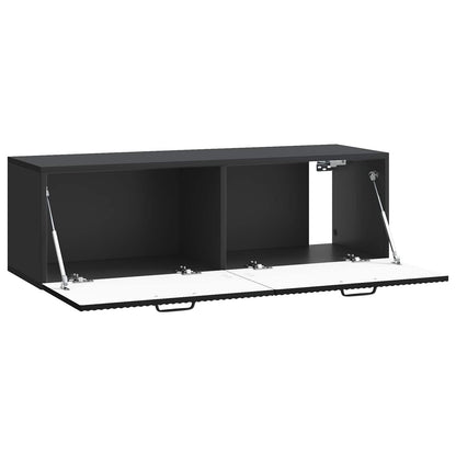 Wall-Mounted TV Cabinet Black 98 x 31 x 30 cm Engineered Wood