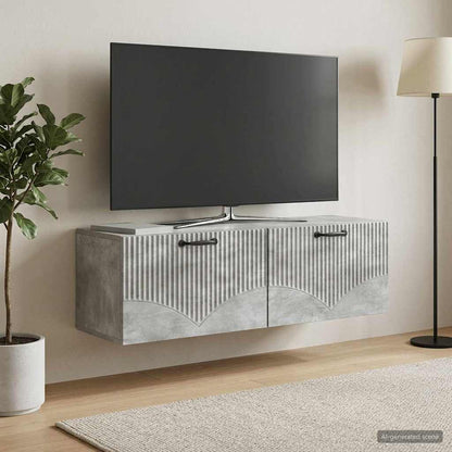 Wall-Mounted TV Cabinet Concrete Grey 98 x 31 x 30 cm