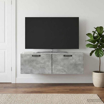Wall-Mounted TV Cabinet Concrete Grey 98 x 31 x 30 cm