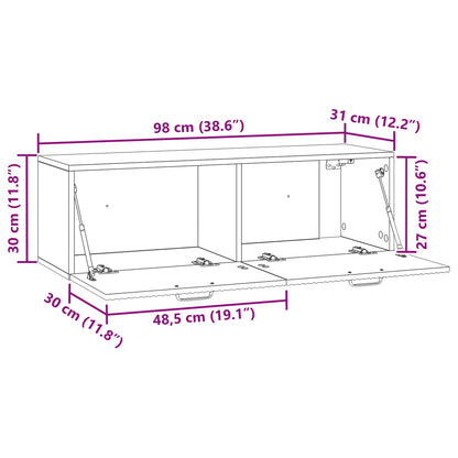Wall-Mounted TV Cabinet Concrete Grey 98 x 31 x 30 cm
