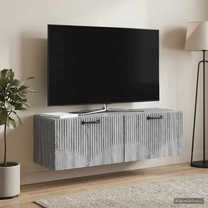 Wall-Mounted TV Cabinet Grey Sonoma 98 x 31 x 30 cm