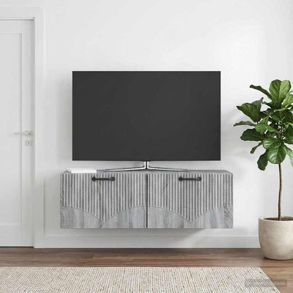 Wall-Mounted TV Cabinet Grey Sonoma 98 x 31 x 30 cm