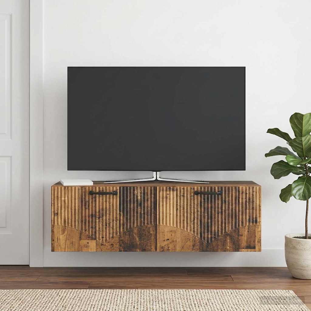 Wall-Mounted TV Cabinet Old Wood 98 x 31 x 30 cm