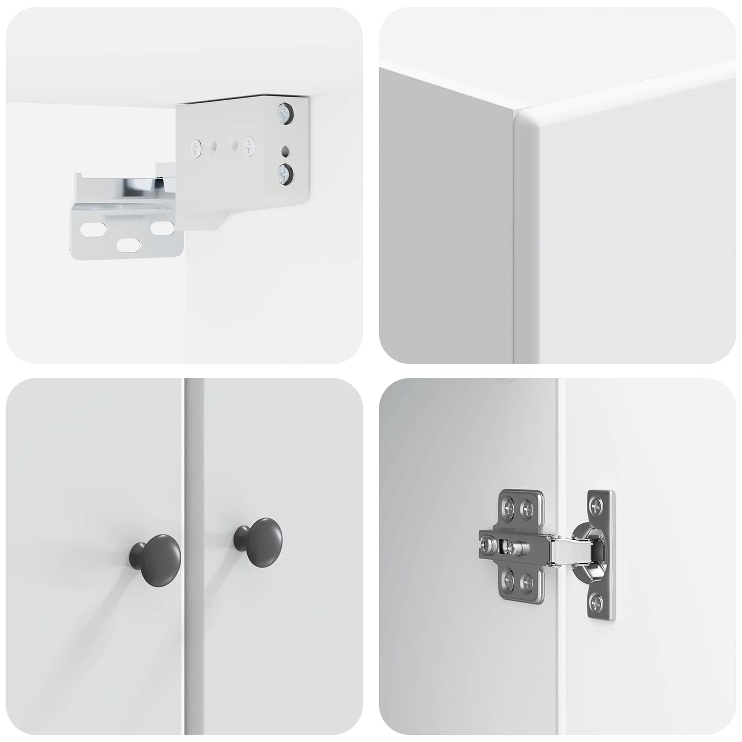 Wall-Mounted Cabinet White 66 x 34.5 x 90 cm Engineered Wood