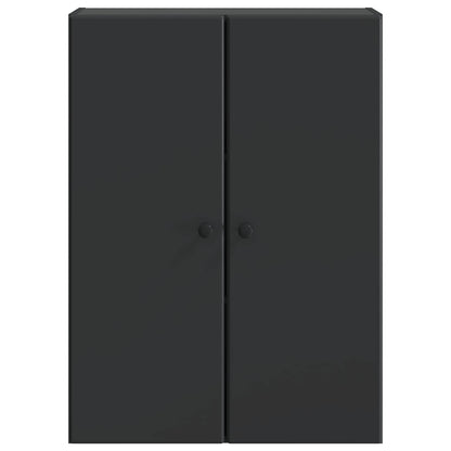 Wall-Mounted Cabinet Black 66 x 34.5 x 90 cm Engineered Wood