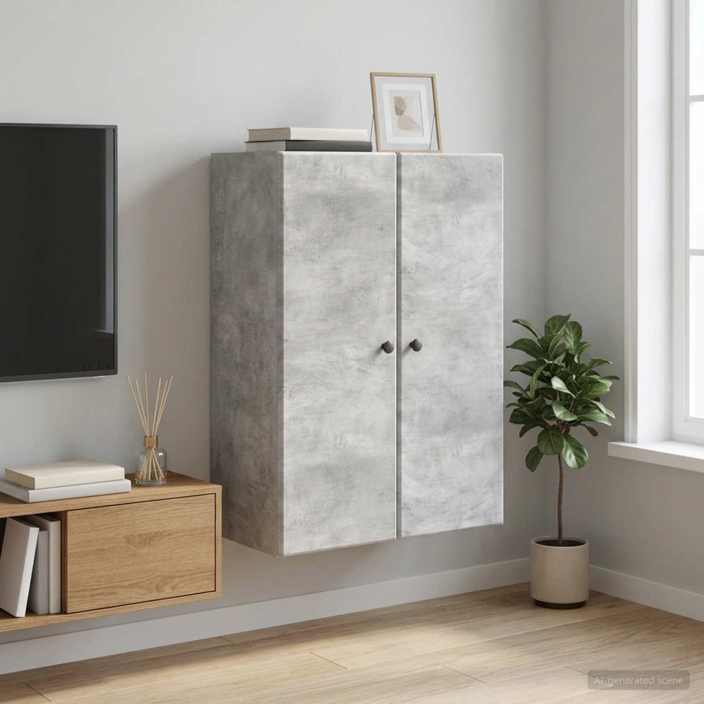 Wall-Mounted Cabinet 66 x 34.5 x 90 cm Engineered Wood