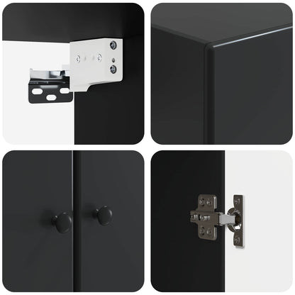 Wall-Mounted Cabinet 59 x 31 x 60 cm Engineered Wood Black
