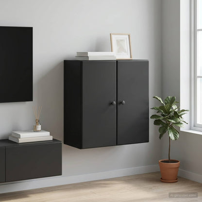 Wall-Mounted Cabinet 59 x 31 x 60 cm Engineered Wood Black