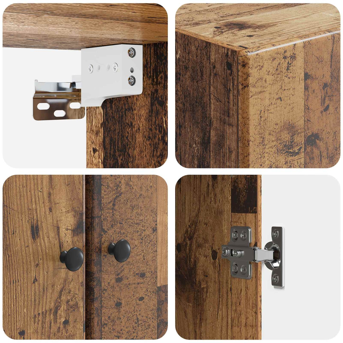 Wall-Mounted Cabinet 59 x 31 x 60 cm Engineered Wood Old Wood
