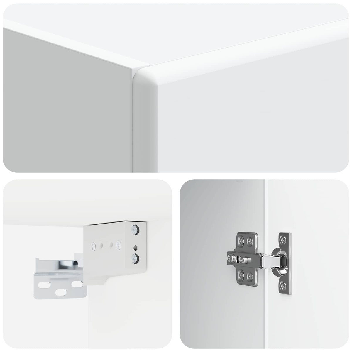 Wall-Mounted Cabinet White 33 x 34.5 x 90 cm Engineered Wood