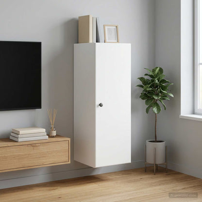 Wall-Mounted Cabinet White 33 x 34.5 x 90 cm Engineered Wood