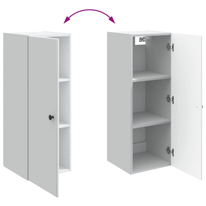 Wall-Mounted Cabinet White 33 x 34.5 x 90 cm Engineered Wood