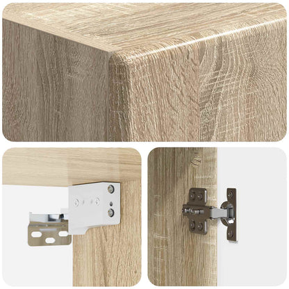 Wall-Mounted Cabinet 33 x 34.5 x 90 cm Engineered Wood