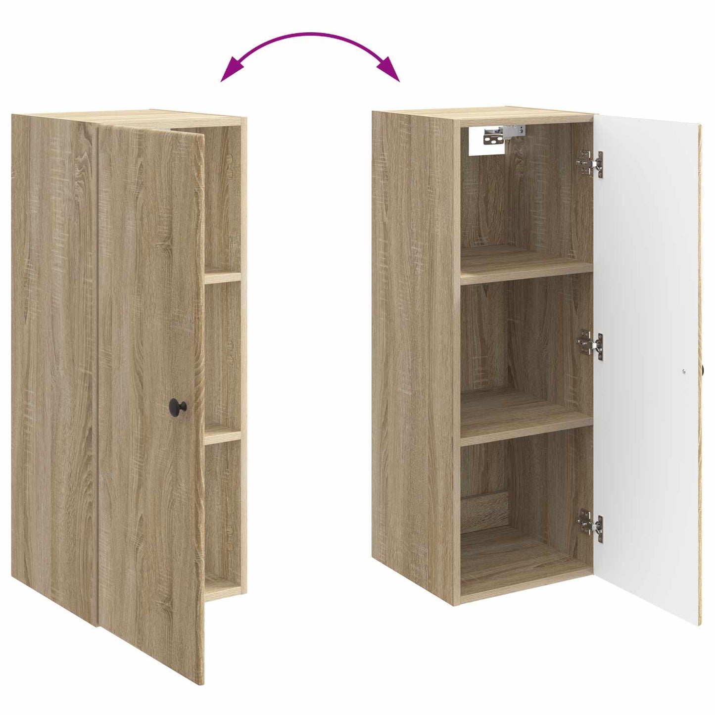 Wall-Mounted Cabinet 33 x 34.5 x 90 cm Engineered Wood