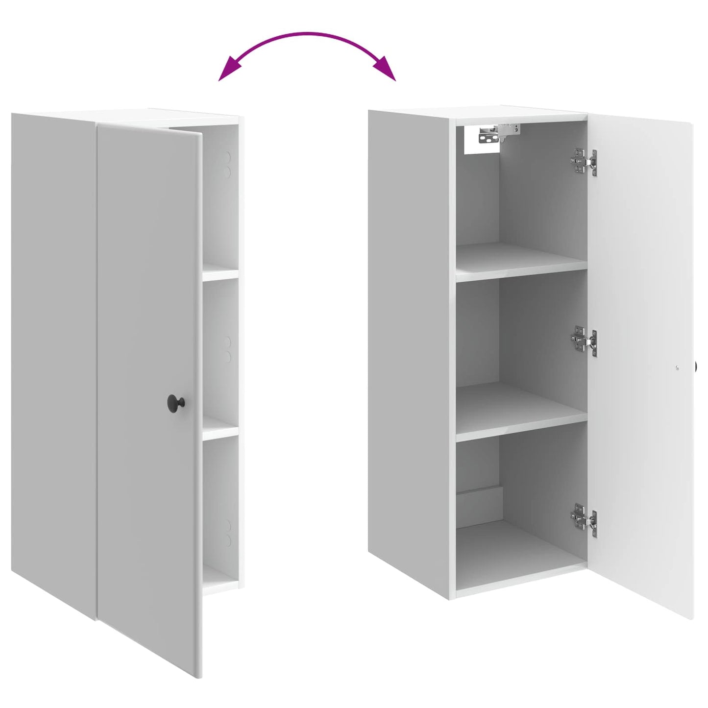 Wall-Mounted Cabinet 33 x 34.5 x 90 cm Engineered Wood