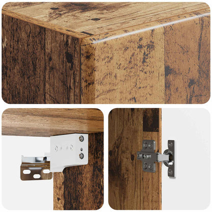 Wall-Mounted Cabinet 33 x 34.5 x 90 cm Engineered Wood Old Wood