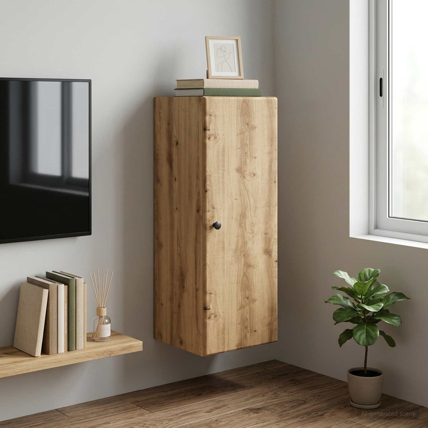 Wall-Mounted Cabinet 33 x 34.5 x 90 cm Engineered Wood