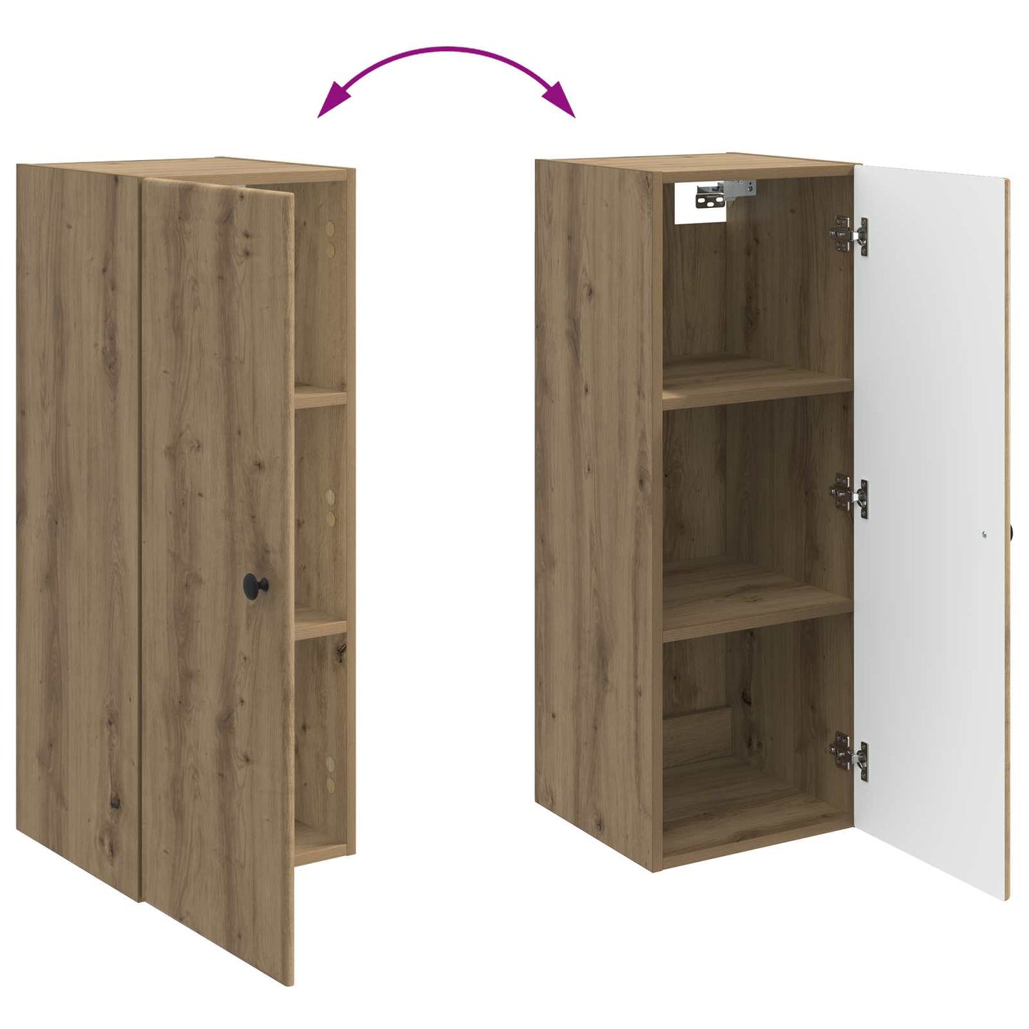 Wall-Mounted Cabinet 33 x 34.5 x 90 cm Engineered Wood