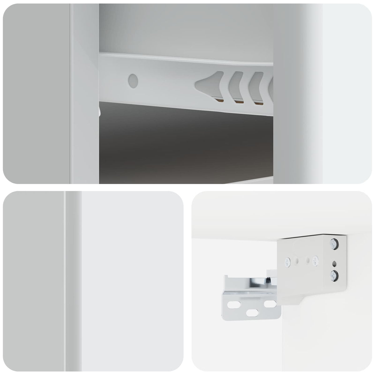Wall-Mounted Bedside Cabinet White 34.5 x 33 x 20 cm