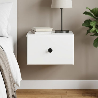 Wall-Mounted Bedside Cabinet White 34.5 x 33 x 20 cm