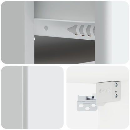 Wall-Mounted Bedside Cabinet 2 pcs White 34.5 x 33 x 20 cm