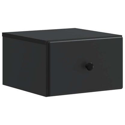 Wall-Mounted Bedside Cabinet 2 pcs Black 34.5 x 33 x 20 cm