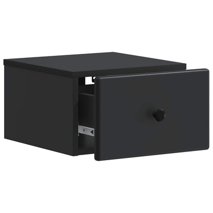 Wall-Mounted Bedside Cabinet 2 pcs Black 34.5 x 33 x 20 cm