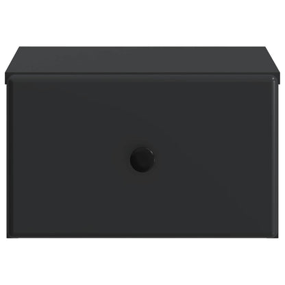 Wall-Mounted Bedside Cabinet 2 pcs Black 34.5 x 33 x 20 cm