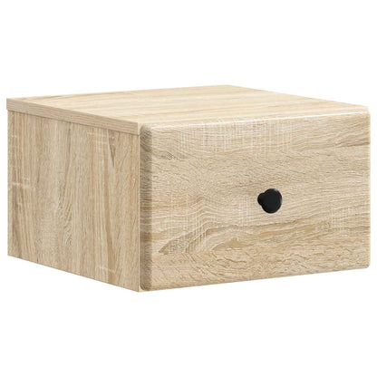 Wall-Mounted Bedside Cabinet Sonoma Oak 34.5 x 33 x 20 cm