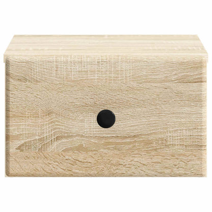 Wall-Mounted Bedside Cabinet Sonoma Oak 34.5 x 33 x 20 cm