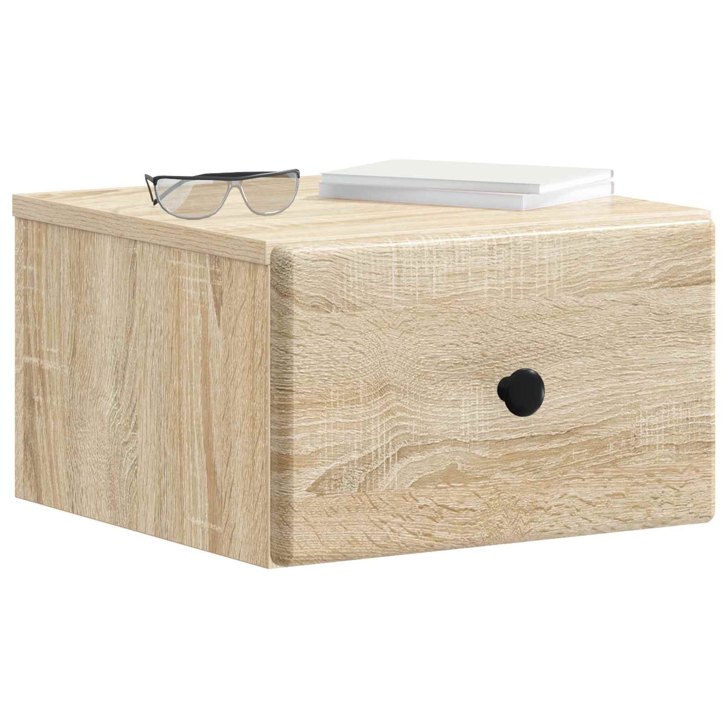 Wall-Mounted Bedside Cabinet Sonoma Oak 34.5 x 33 x 20 cm