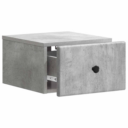 Wall-Mounted Bedside Cabinet Concrete Grey 34.5 x 33 x 20 cm