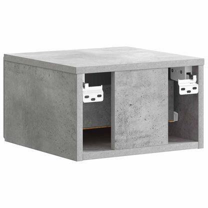 Wall-Mounted Bedside Cabinet Concrete Grey 34.5 x 33 x 20 cm