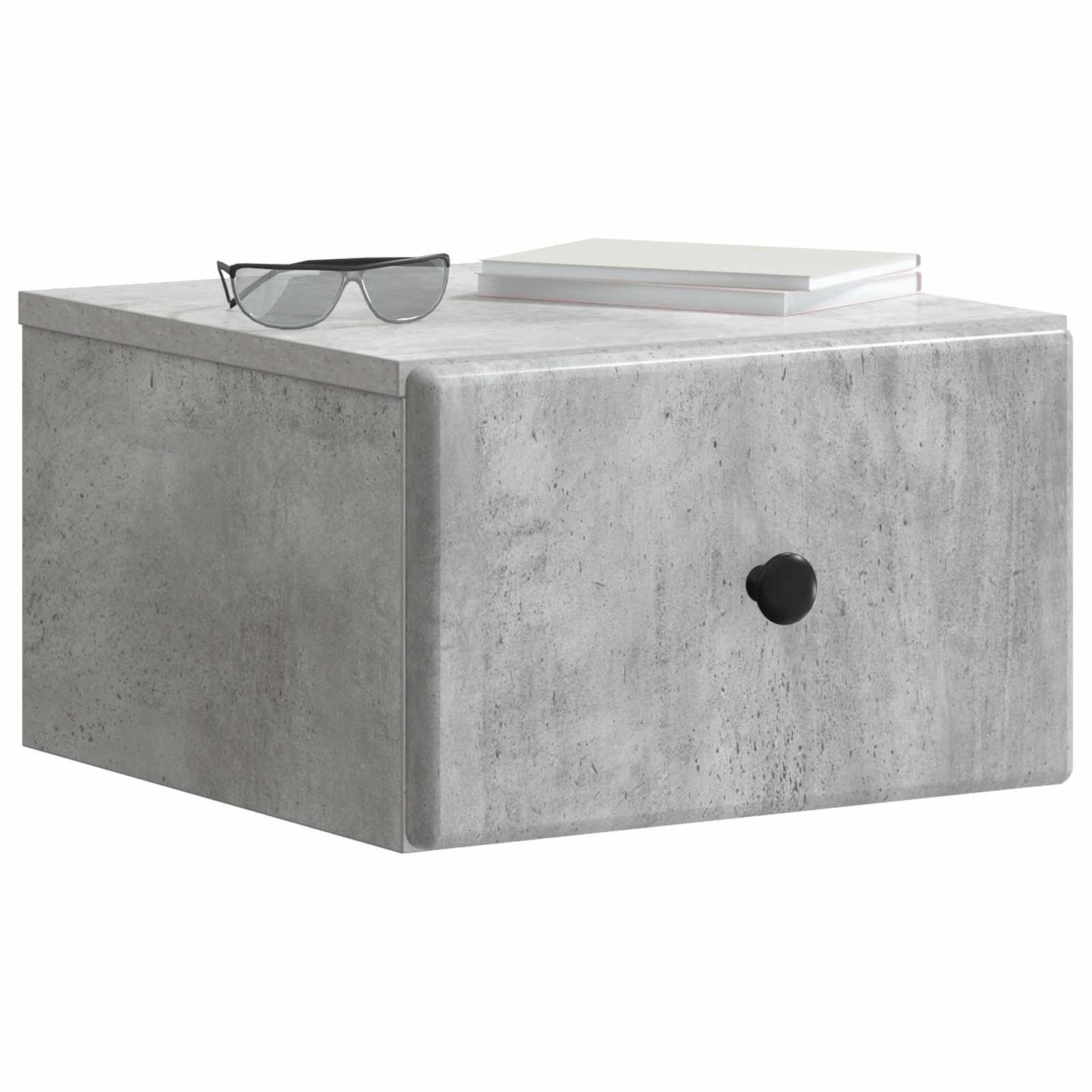 Wall-Mounted Bedside Cabinet Concrete Grey 34.5 x 33 x 20 cm