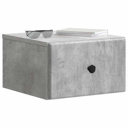Wall-Mounted Bedside Cabinet Concrete Grey 34.5 x 33 x 20 cm