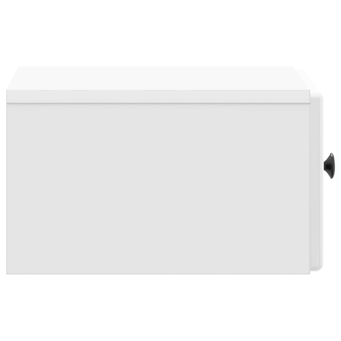 Wall-Mounted Bedside Cabinet with Drawer 2 pcs High Gloss White