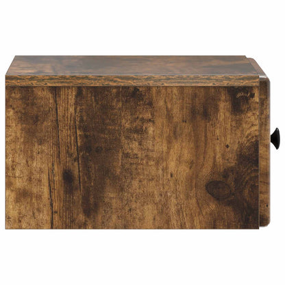 Wall-Mounted Bedside Cabinet 2 pcs Smoked Oak 34.5 x 33 x 20 cm