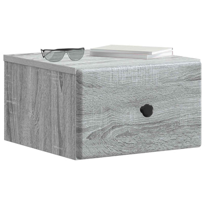 Wall-Mounted Bedside Cabinet Grey Sonoma 34.5 x 33 x 20 cm