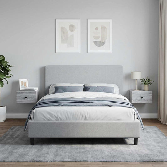 Wall-Mounted Bedside Cabinet 2 pcs Grey Sonoma