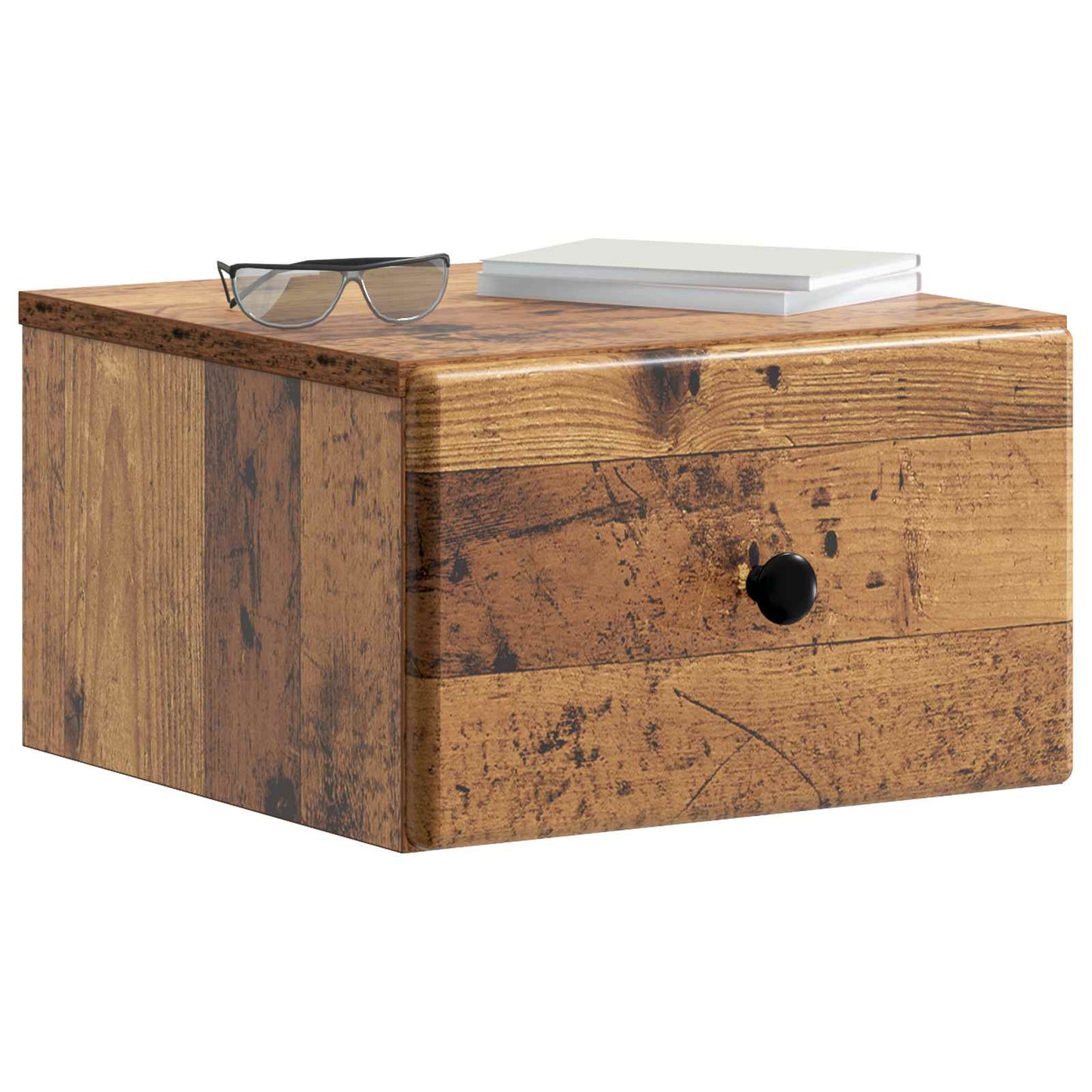 Wall-Mounted Bedside Cabinet 2 pcs Old Wood 34.5 x 33 x 20 cm