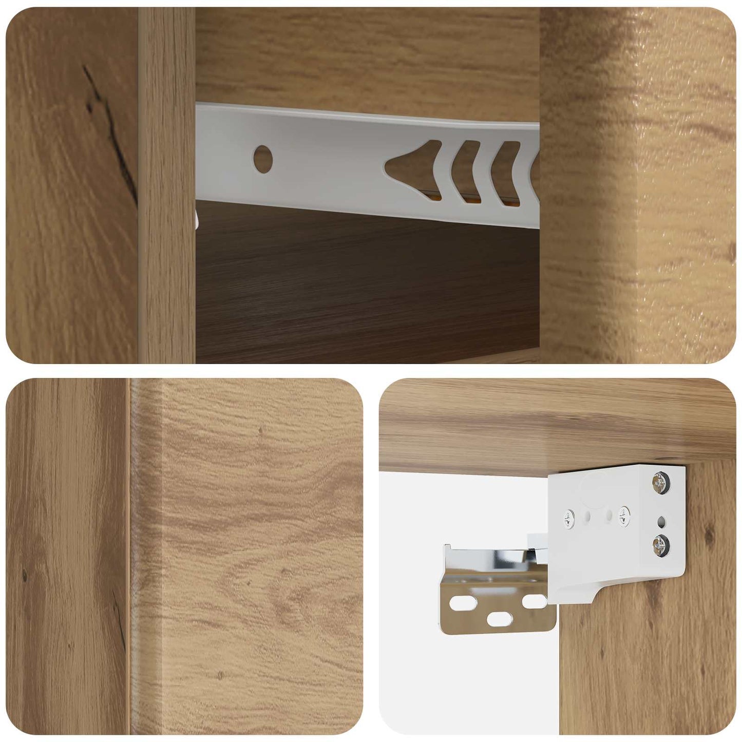 Wall-Mounted Bedside Cabinet Artisan Oak 34.5 x 33 x 20 cm