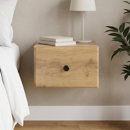 Wall-Mounted Bedside Cabinet Artisan Oak 34.5 x 33 x 20 cm