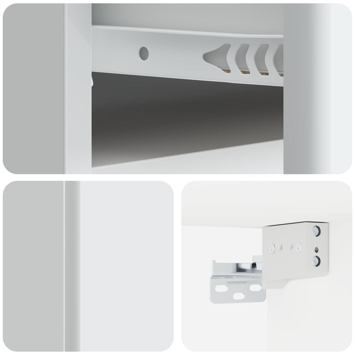 Wall-Mounted Bedside Cabinet White 49 x 34.5 x 20 cm