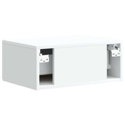 Wall-Mounted Bedside Cabinet White 49 x 34.5 x 20 cm