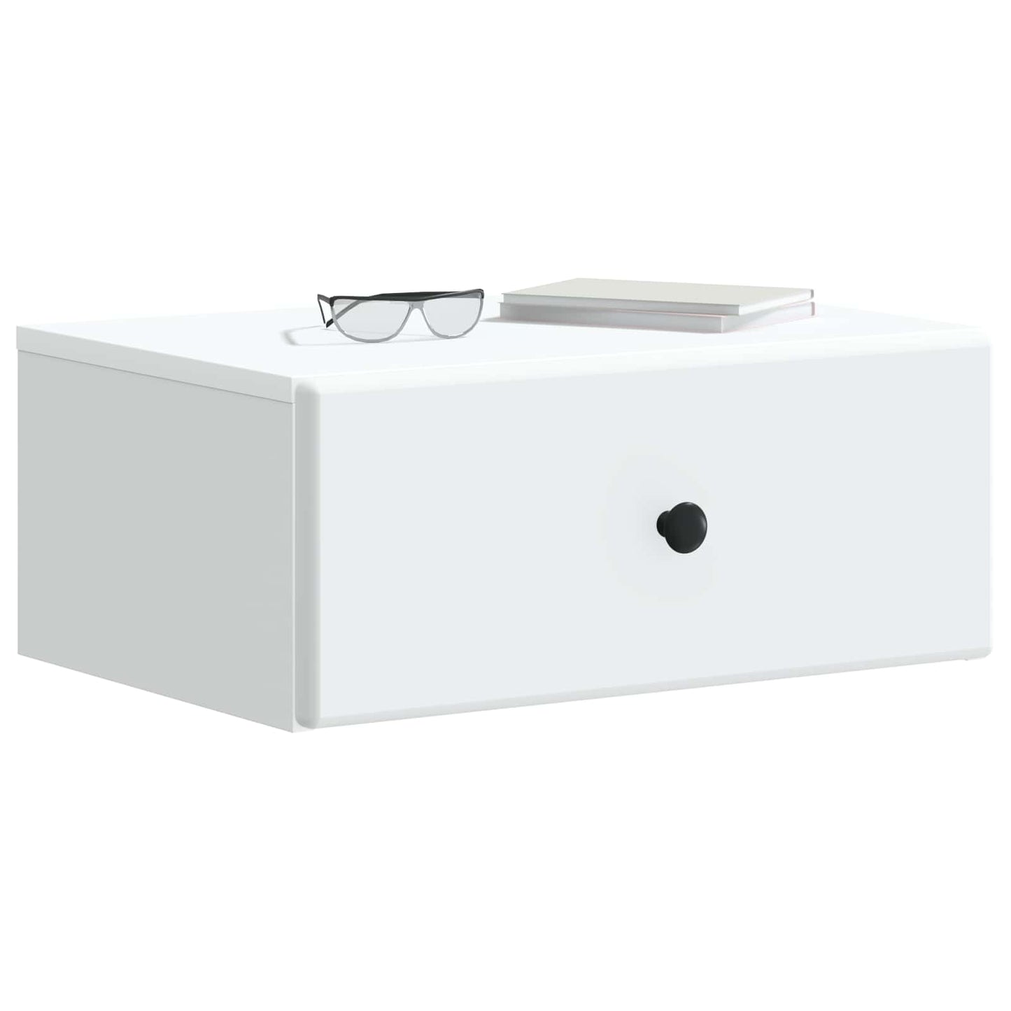 Wall-Mounted Bedside Cabinet White 49 x 34.5 x 20 cm