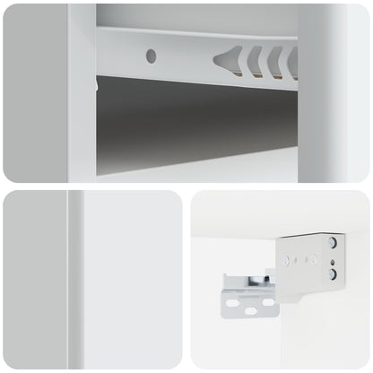 Wall-Mounted Bedside Cabinet 2 pcs White 49 x 34.5 x 20 cm