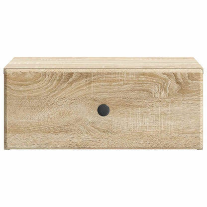 Wall-Mounted Bedside Cabinet Sonoma Oak 49 x 34.5 x 20 cm