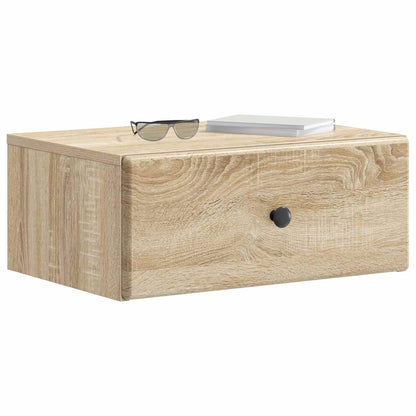Wall-Mounted Bedside Cabinet Sonoma Oak 49 x 34.5 x 20 cm